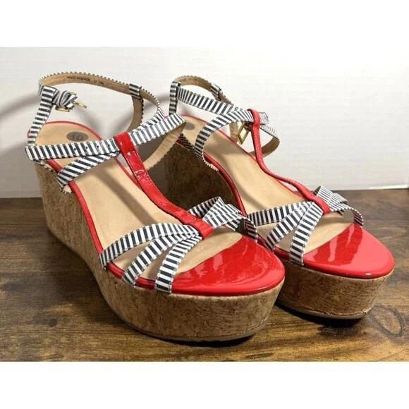 Kate Spade Tropez Wedge Heel Sandals Size 10M - Picture 1 of 12